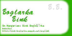 boglarka bink business card